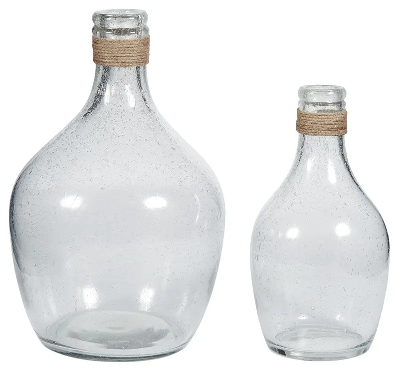 Marcin Clear Glass Vase Set – Pack Of 2 1