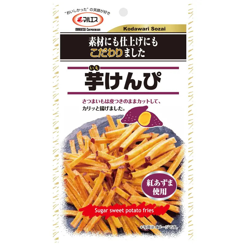 Maruesu Crispy Sweet Potato Sticks – Imo Kenpi Snack, 50G × 3 1