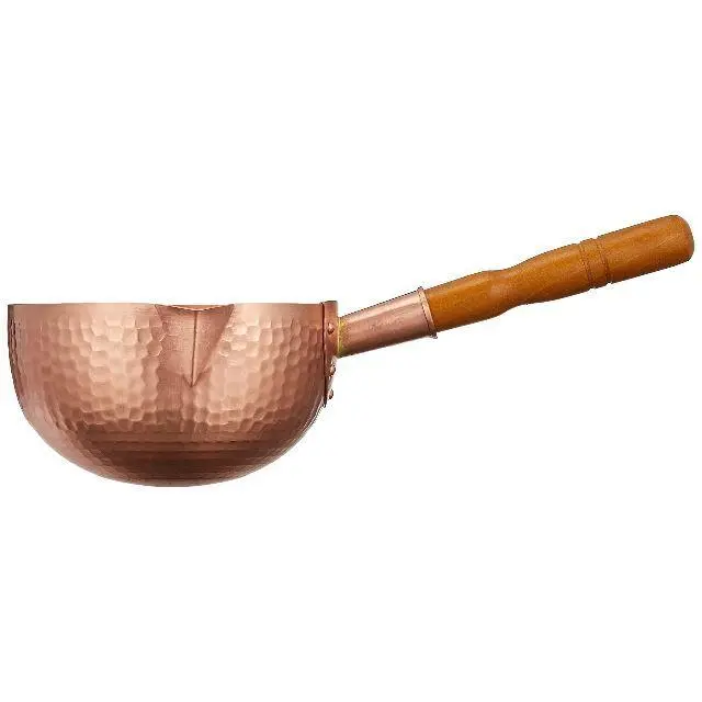 Marushin Hand-Hammered Copper Saucepan – 2.4L Capacity, 21 Cm Diameter, Even Heat Distribution 1