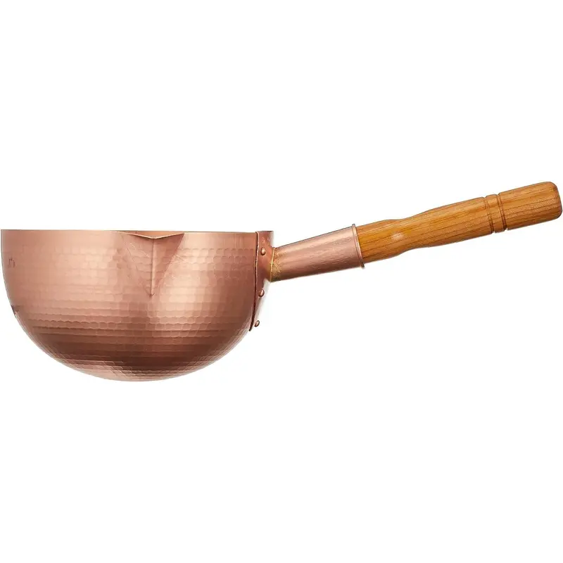 Marushin Hand-Hammered Copper Saucepan – 6L Capacity, 27 Cm Diameter, Precision Heat Control 1