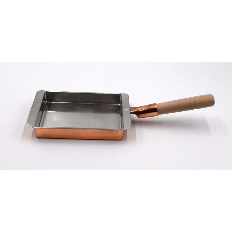 Marushin Kansai-Style Tamagoyaki Pan – Traditional Copper Omelette Pan (18 × 22.5Cm) 1