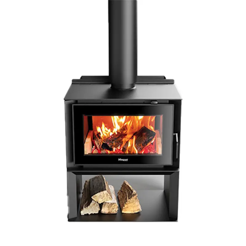 Masport Auburn 6 Freestanding Wood-Fired Fireplace With Integrated Woodstacker 1