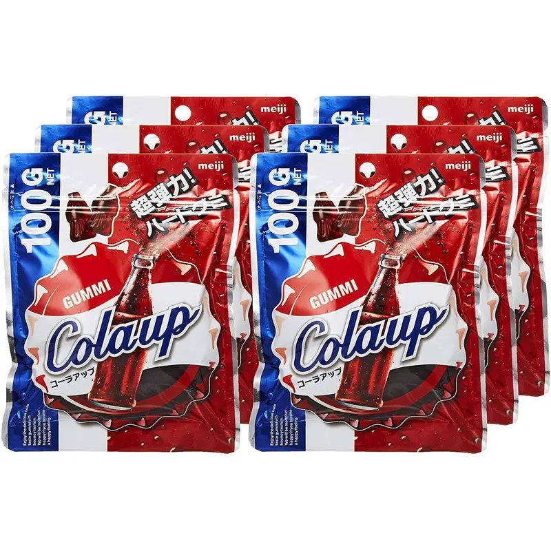 Meiji Cola-Up Gummy Candy – Refreshing Cola-Flavored Japanese Gummies, 100G × 6-Pack 1