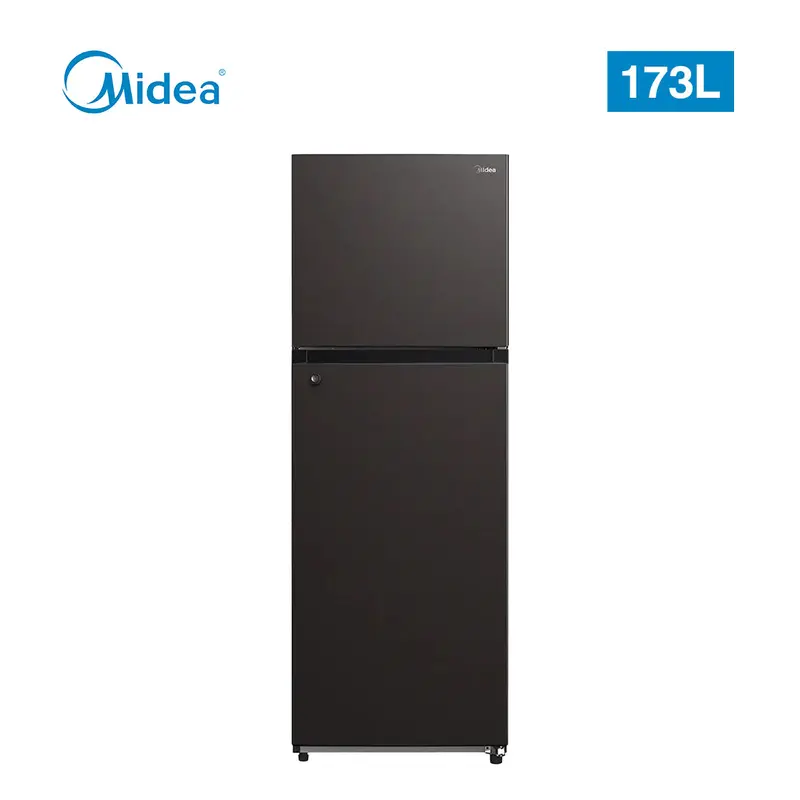 Midea Mdrt237Fgg28 173L Double-Door Refrigerator In Jazz Black 1