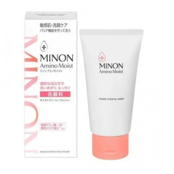 Minon Amino Moist Cleansing Foam – Hypoallergenic Foaming Wash For Reactive Skin, 100G 1