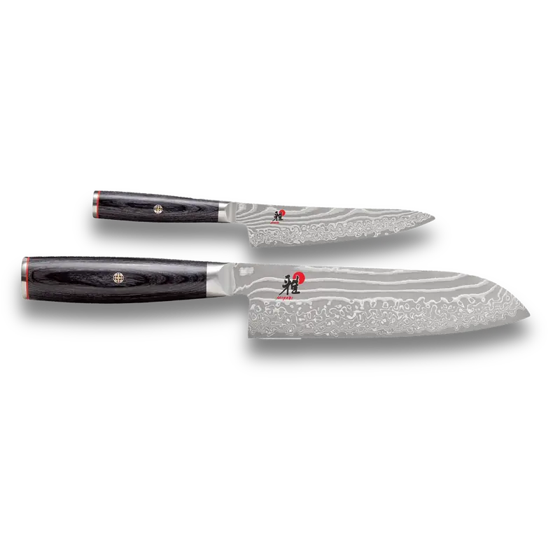 Miyabi 5000 Fc-D 2-Piece Knife Set – Essential Black Handle Pair 1