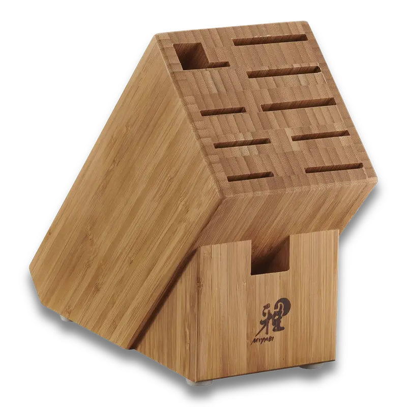 Miyabi Bamboo-Finish Empty Knife Block – Sustainable Wood 1