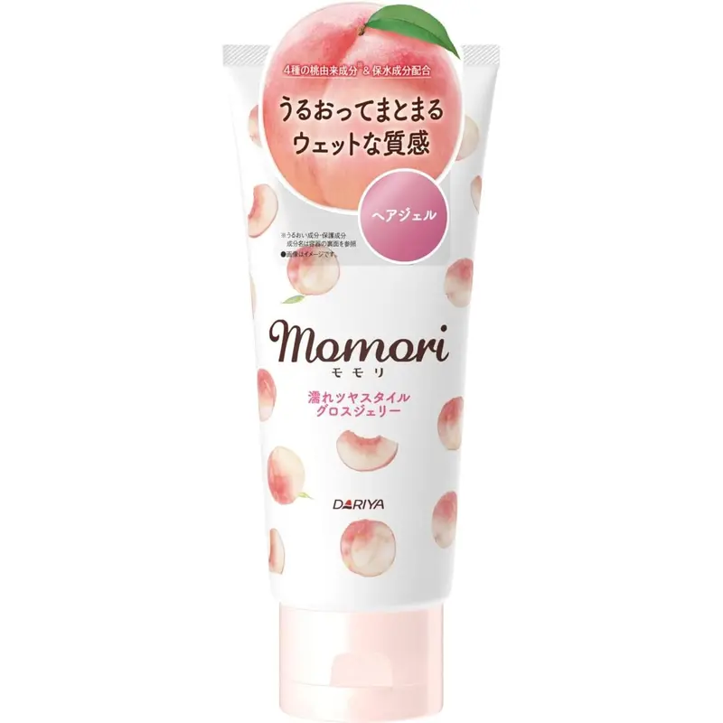 Momori Peach-Scented Wet-Look Styling Gel – Non-Sticky Jelly Formula, 120G 1