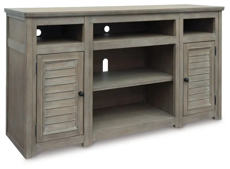 Moreshire Bisque 72-Inch Tv Stand With Optional Electric Fireplace 1