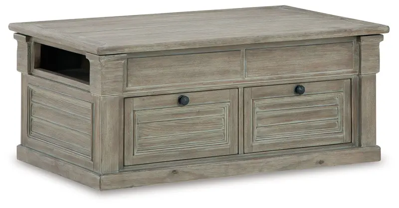 Moreshire Bisque Lift-Top Cocktail Table With Hidden Storage 1