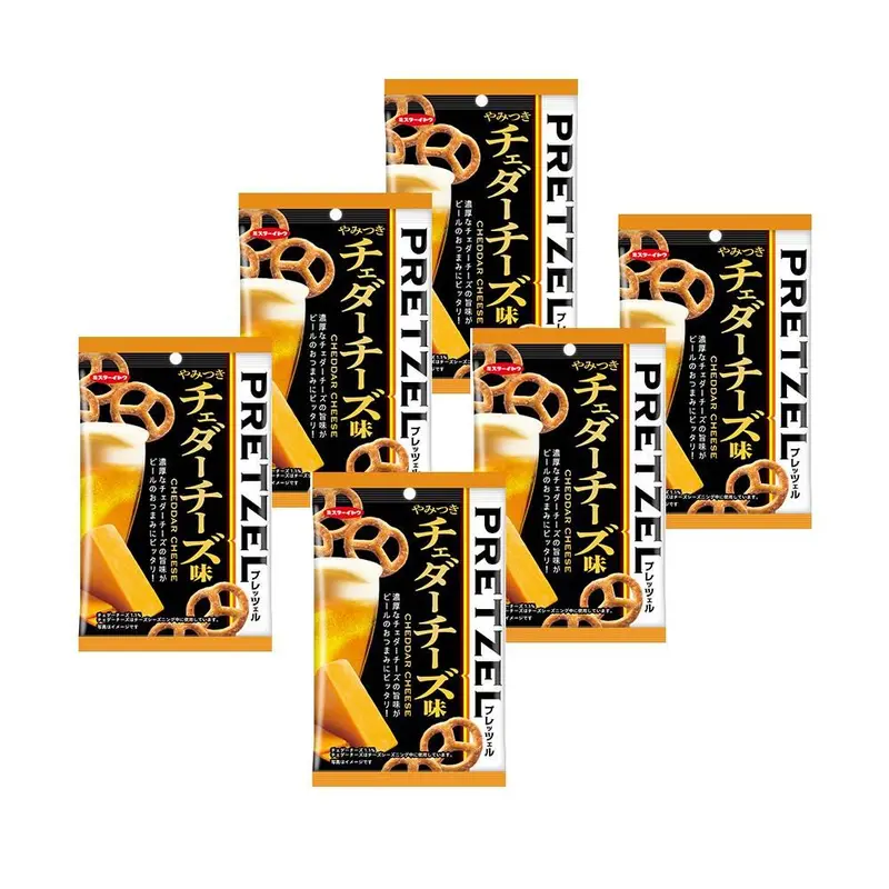 Mr. Ito Whole Wheat Cheddar Pretzels – Baked, Cheesy Flavor, 6-Pack 1