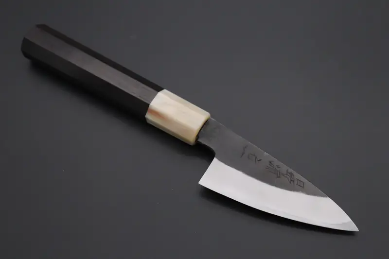 Mutsumi Hinoura White Steel #1 Kurouchi Paring Knife – 85Mm (3.3") 1