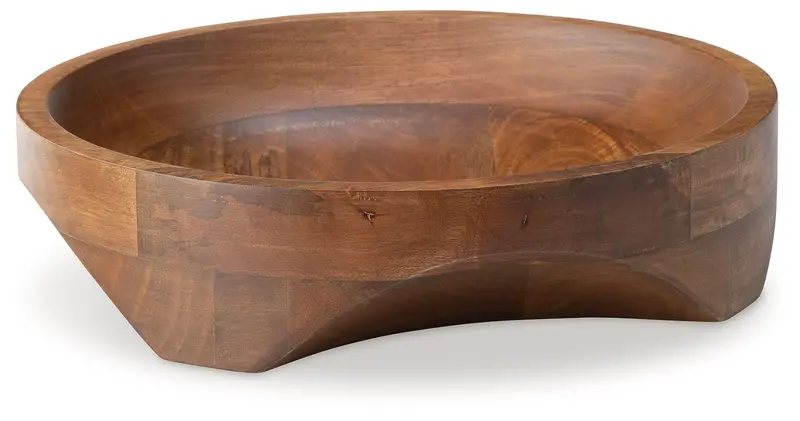Myrtewood Natural Wood Grain Serving Bowl 1