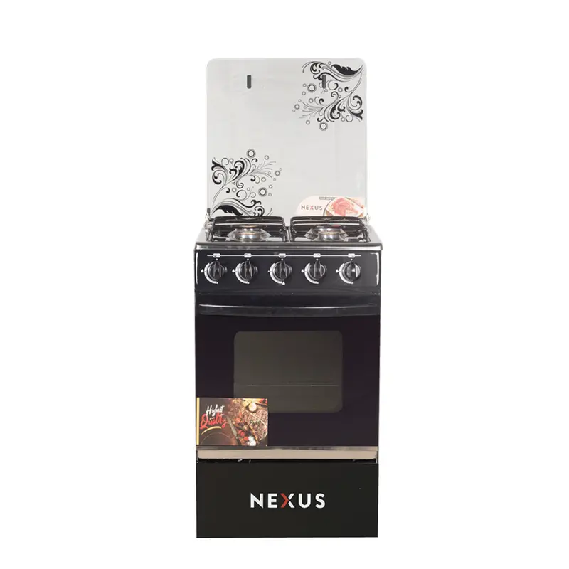 Nexus 4-Burner Gas Cooker With Wood-Finish Nx-5055B 1