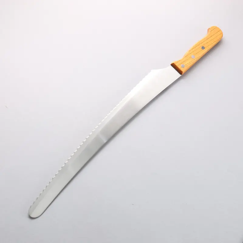 Nisaku Stainless Steel Serrated Bread Knife – 360Mm Natural Wood Handle 1