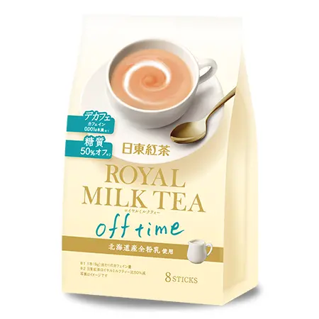 Nittoh Low-Sugar Royal Milk Tea – Instant Black Tea Latte Mix (8 Sticks) 1