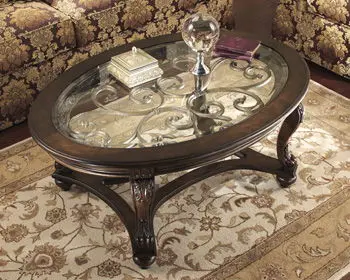 Norcastle Dark Brown Oval Coffee Table 1
