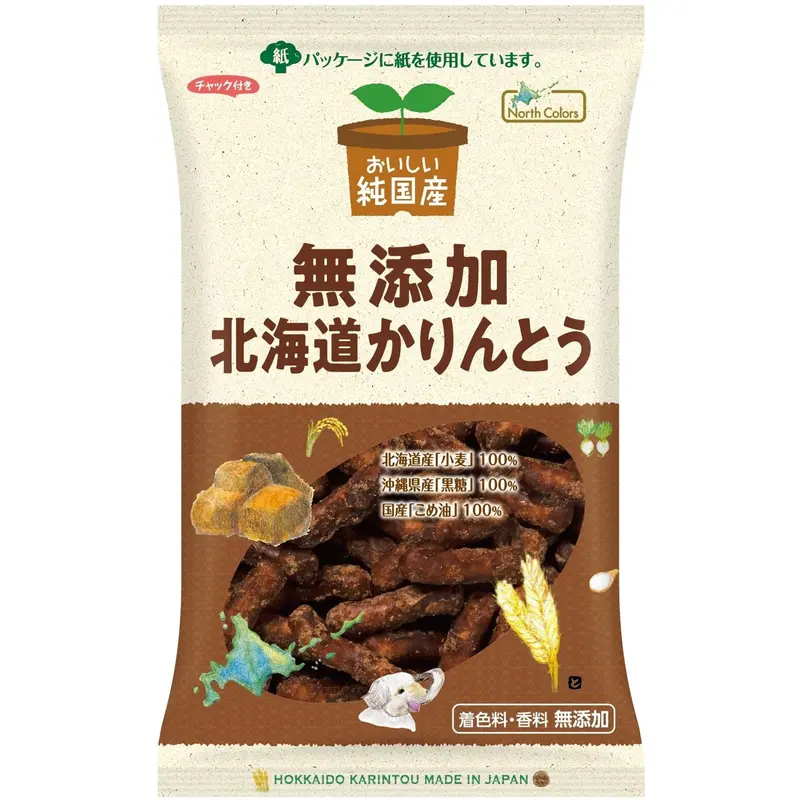 North Colors Karinto Snack – Additive-Free Japanese Brown Sugar Crunch, 100G 1