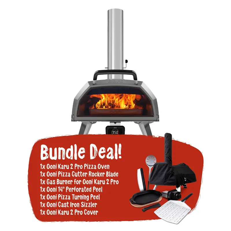 Ooni Karu 2 Pro Multi-Fuel Pizza Oven Starter Bundle – Wood & Gas Ready 1