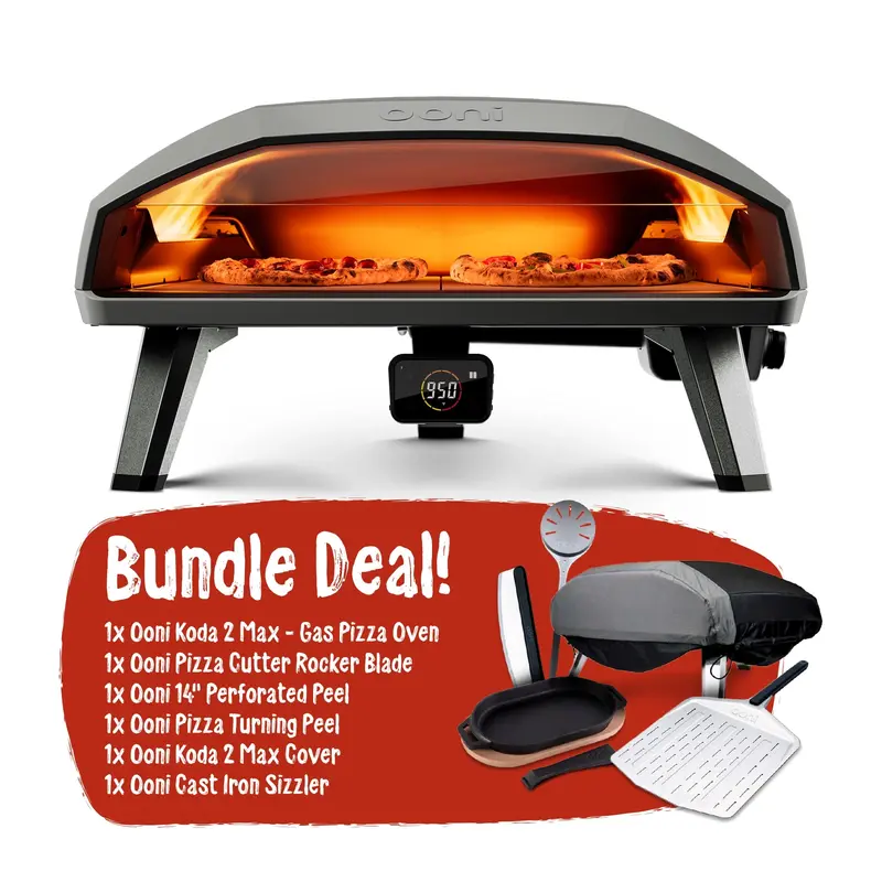 Ooni Koda 2 Max Gas-Powered Pizza Oven Starter Bundle – Plug-And-Play Setup 1