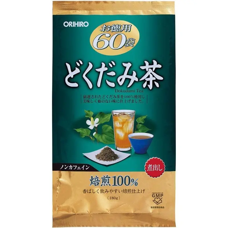 Orihiro Dokudami Tea – Houttuynia Cordata Herbal Detox Blend, 60 Tea Bags 1
