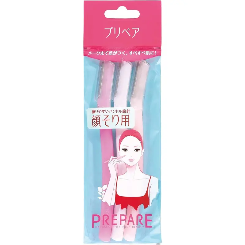 Prepare L-Type Facial Razor For Women – Compact 3-Blade Precision Shaver 1