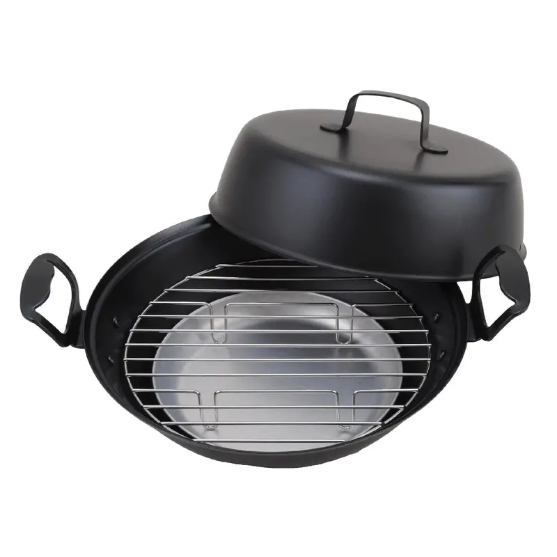 Ptygrace Cast Iron Smoker – Dual-Use Grill & Smoking Pot, 27 Cm 1