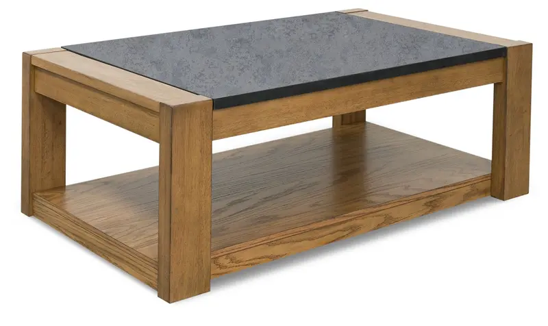 Quentina Lift-Top Cocktail Table In Light Brown And Black 1