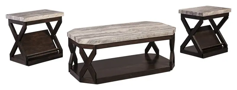 Radilyn Grayish-Brown Occasional Table Trio 1