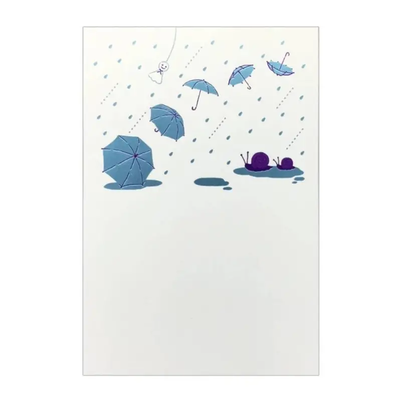 Rainy Day Foil-Embossed Postcard – June Atmospheric Edition 1