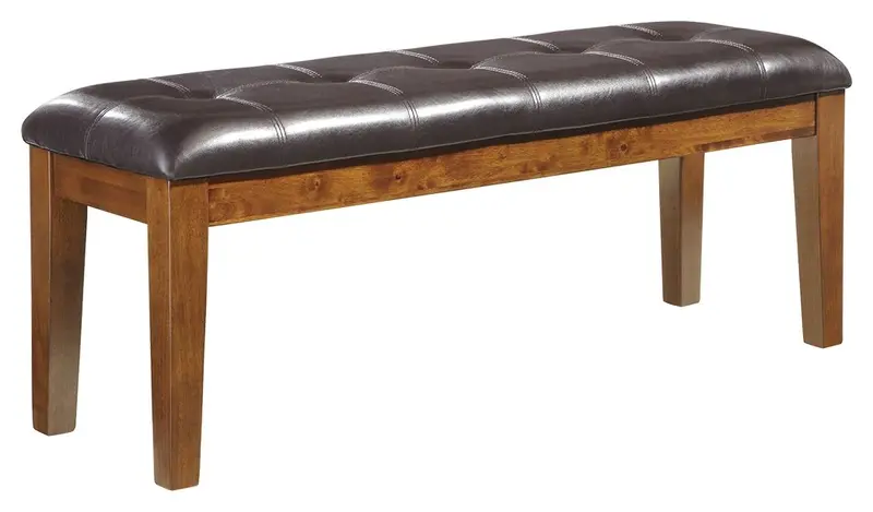 Ralene Medium Brown Upholstered Dining Bench 1