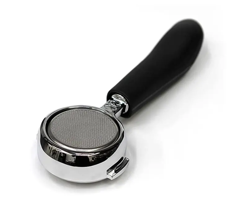 Rancilio Bottomless Portafilter With Triple-Shot Basket — Stainless Steel 1