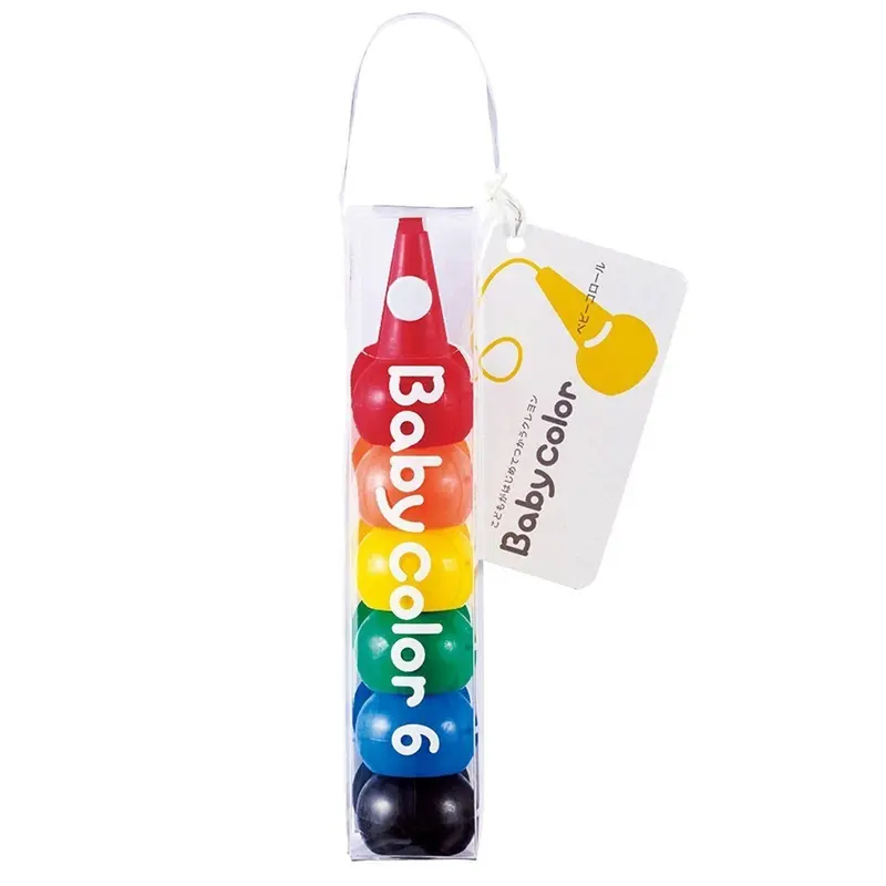 Rangs Japan Baby-Safe Washable Crayons – Non-Toxic Color Set (6 Count) 1