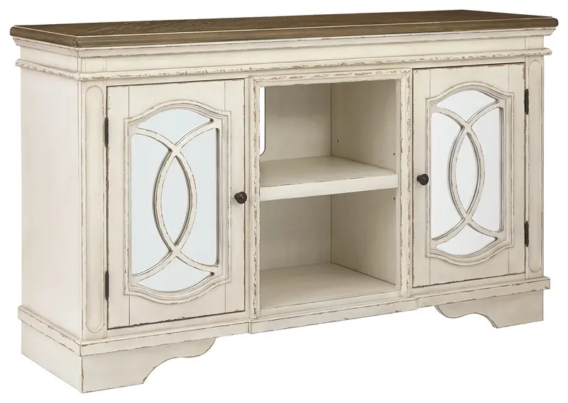 Realyn Tv Stand – Compact Entertainment Center With Storage Shelves 1