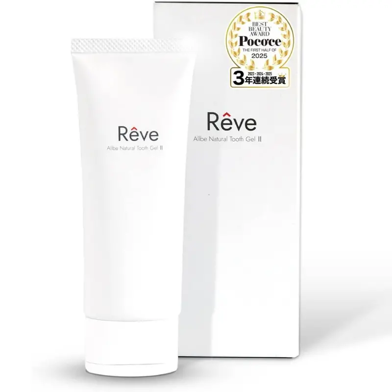 Rêve Allbe Organic Herb-Flavored Eggshell Gel Toothpaste – 80G Soothing Formula 1