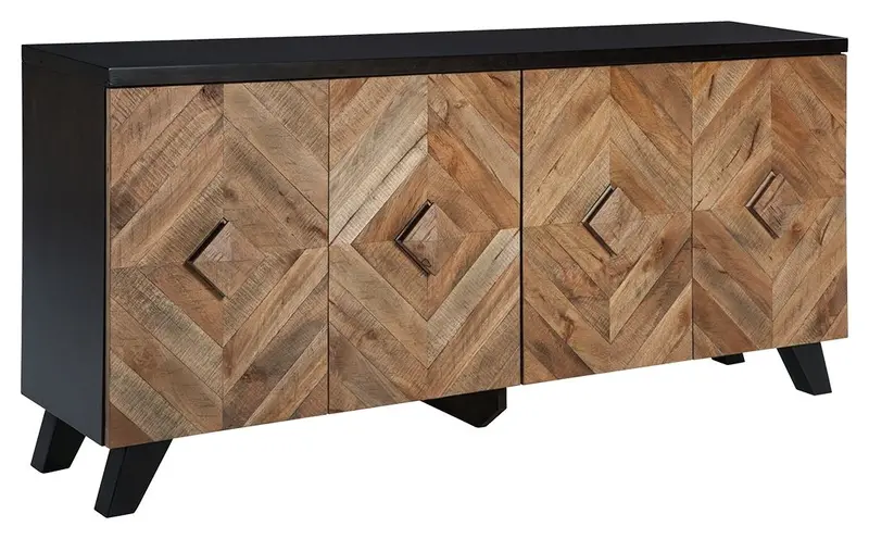 Robin Accent Cabinet – Brown And Beige Two-Tone Storage Solution 1