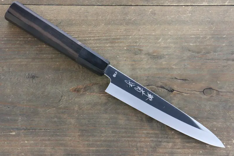 Sakai Kikumori Vg10 Mirrored Petty Knife – 150Mm Ebony Utility Blade 1