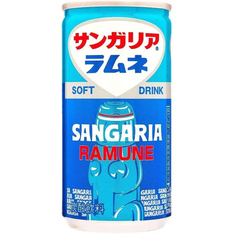 Sangaria Ramune Soda – Classic Carbonated Citrus Pop, 190G Bottle 1