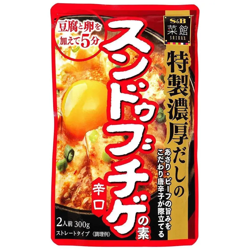 S&B Sundubu Jjigae Korean Spicy Tofu Stew Base – Ready-To-Use, 300G 1