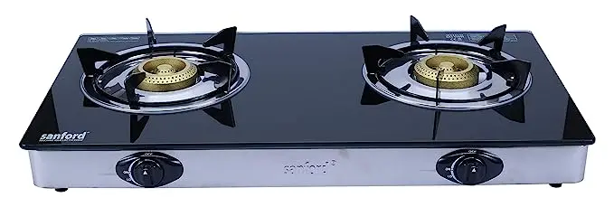 Scanfrost 2-Burner Glass Tabletop Gas Cooker – Sfttc2004C, Portable & Easy-Clean 1