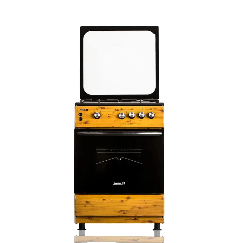 Scanfrost 60X60 Cm Gas Cooktop With 3 Burners – Wood-Effect Panel (Ck6312Ng) 1