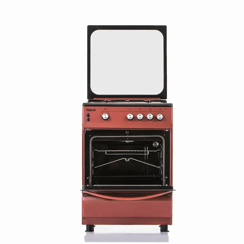 Scanfrost 60X60Cm Freestanding Gas Cooker – Burgundy Ck6302R (3 Burners + Oven) 1