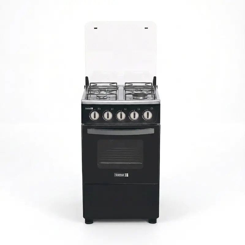 Scanfrost Sfc5401B 50×50Cm Black Gas Cooker – 4 Burners 1