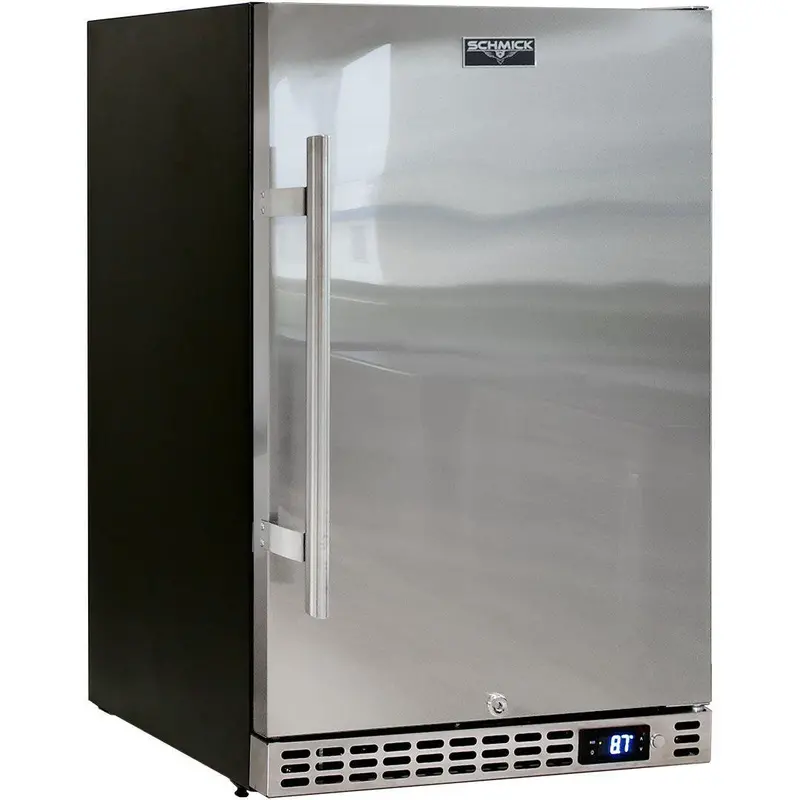 Schmick Sk116-Sd 105L Solid-Door Underbench Stainless Bar Fridge 1