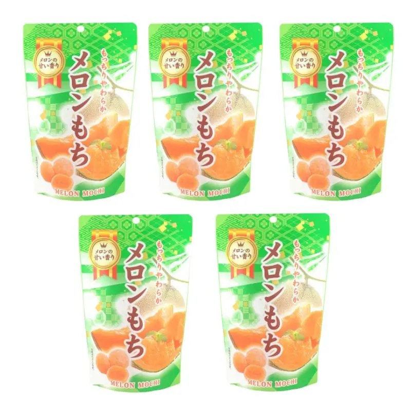 Seiki Japanese Melon-Flavored Bite-Sized Mochi Snacks (5-Pack) 1