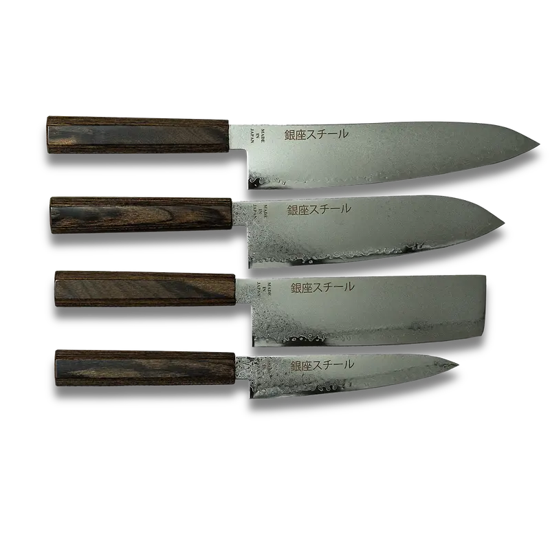 Seiryū Four-Piece Japanese Knife Set – Vg10 Damascus Collection 1