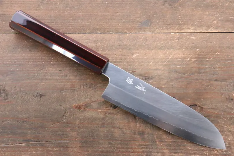 Seisuke Silver Steel No.3 Santoku Chef Knife – 165Mm With Lacquered Wooden Handle 1
