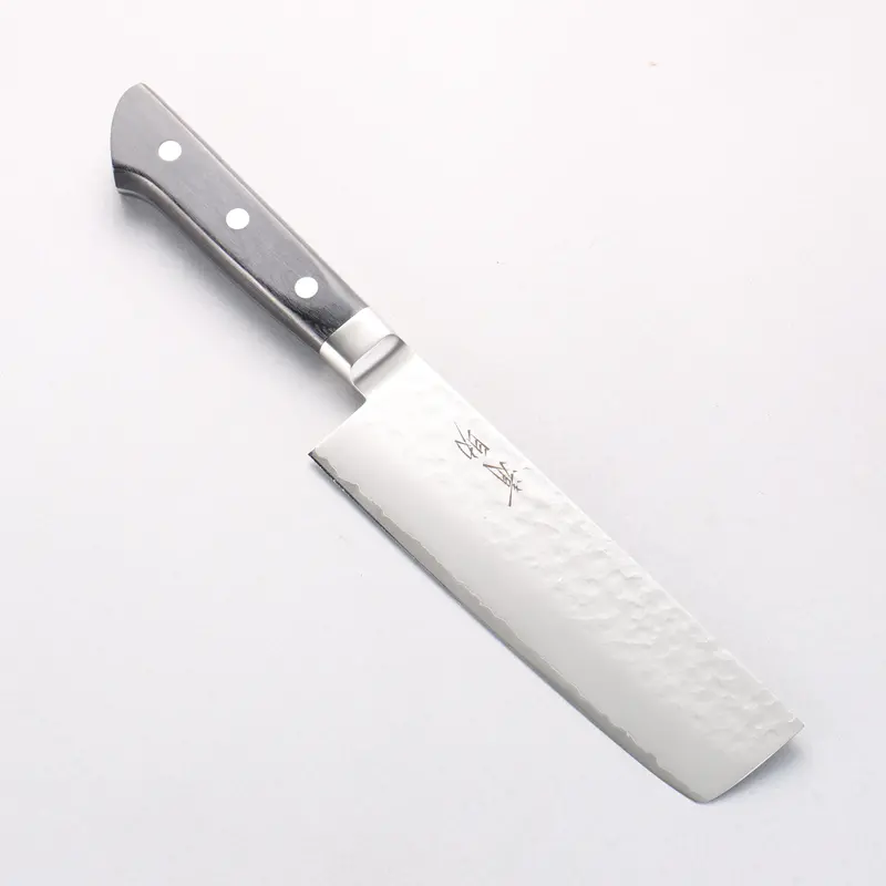 Seisuke Vg5 Hammered Kasumitogi Nakiri – 160Mm Japanese Vegetable Knife With Black Pakka Wood Handle 1