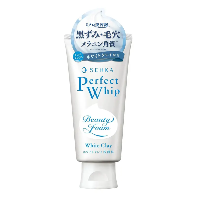 Senka Perfect Whip White Clay Cleanser – Pore-Refining Foaming Wash, 120G 1