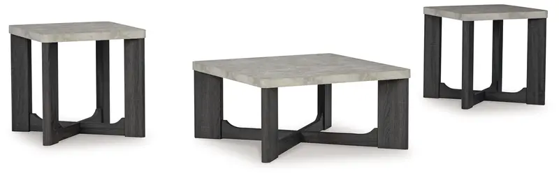 Sharstorm Two-Tone Gray Modern Nesting Side Tables (Set Of 3) 1